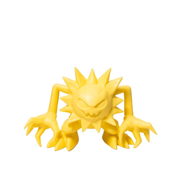 Soft yellow plastic electricity action figure for STEM play with Rampage City.