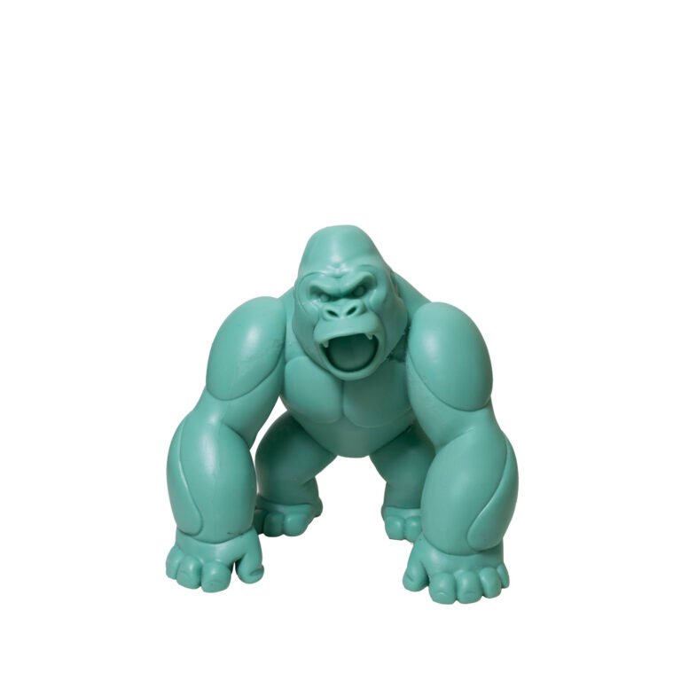 Soft green plastic gorilla action figure for STEM play with Rampage City.