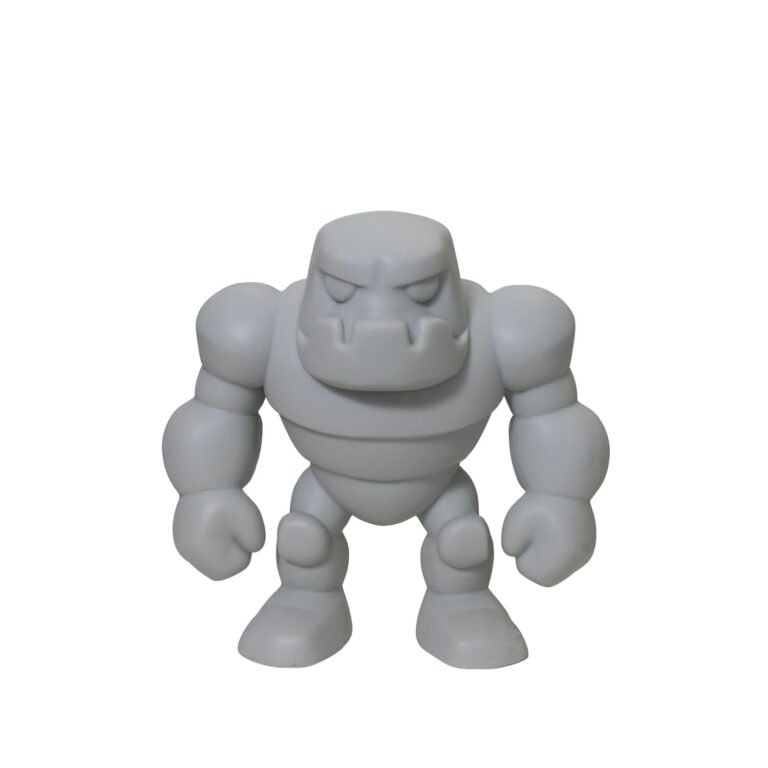 Soft gray plastic stoneman action figure for STEM play with Rampage City.