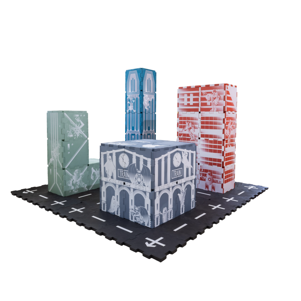 Complete set of the foam tile Rampage City Toy